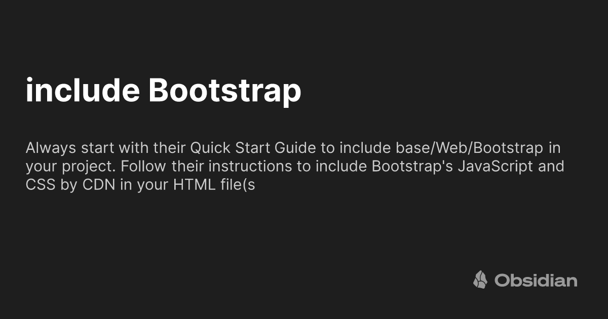 include Bootstrap - eriktuck - Obsidian Publish include Bootstrap - eriktuck - Obsidian Publish